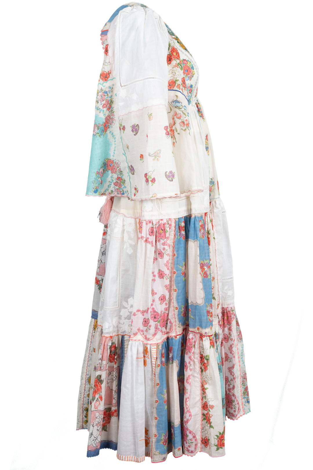 ZIMMERMANN Patchwork Dress Cotton Multicolor