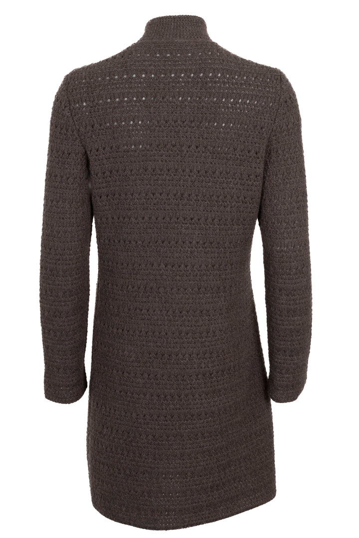 LORO PIANA Long Cardigan Knit Cashmere Grey