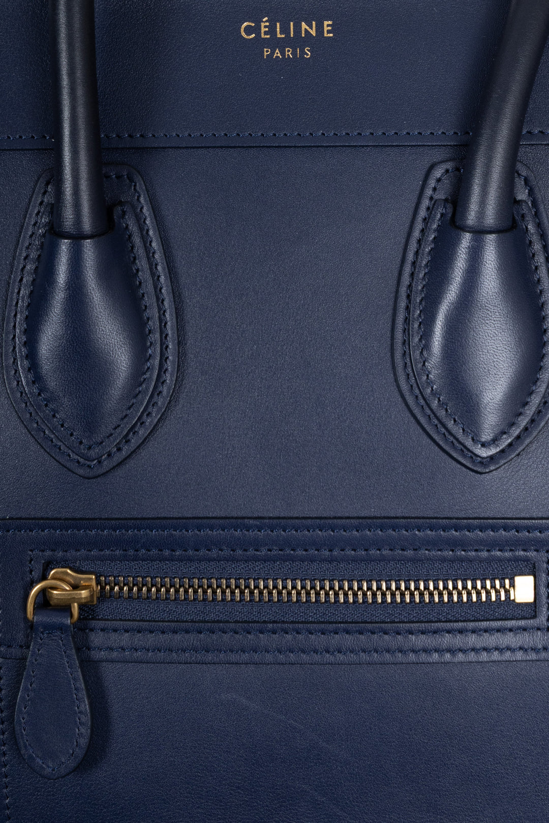 CELINE Micro Luggage Handbag Navy