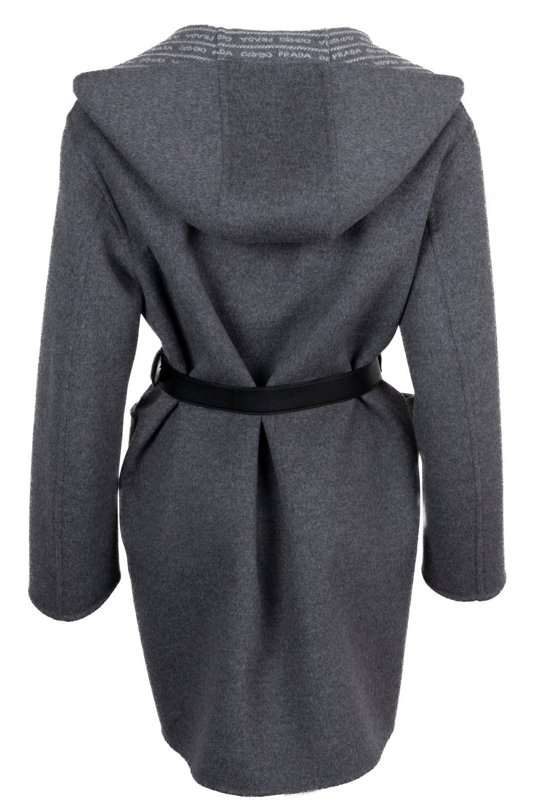 Manteau ceinturé PRADA en laine grise