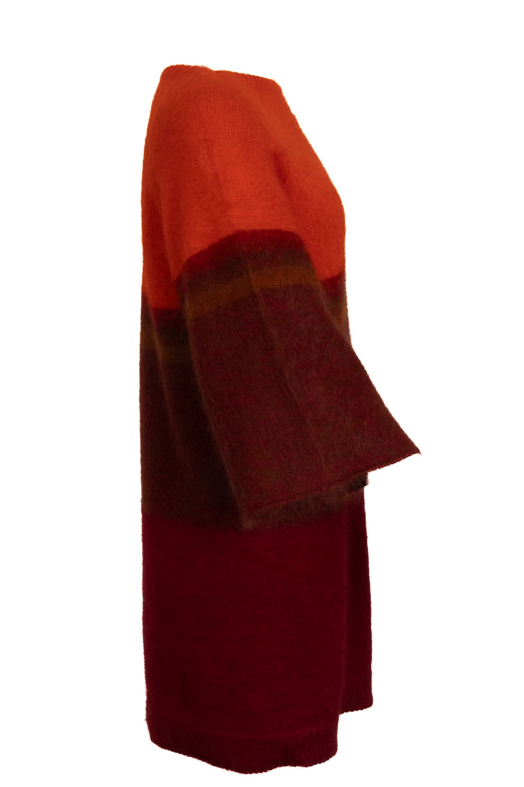 HERMÈS Short Sleeve Dress Silk Mohair Orange