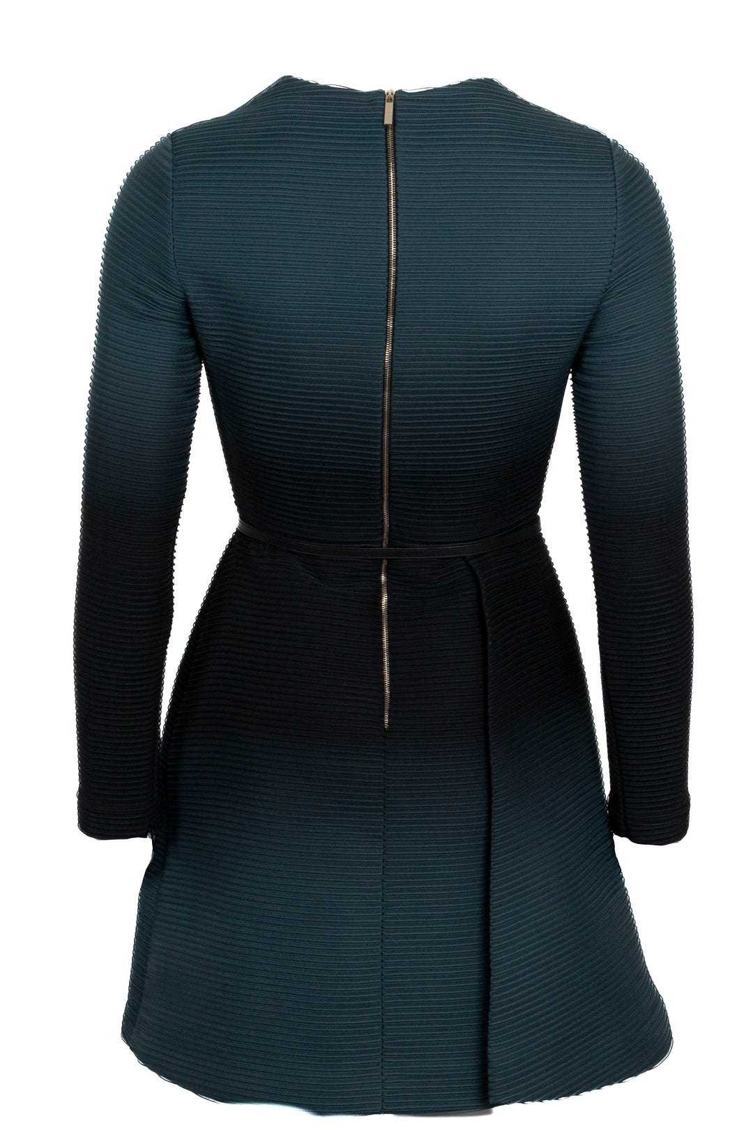 ELLIE SAAB Pleated Belted Dress Petrol