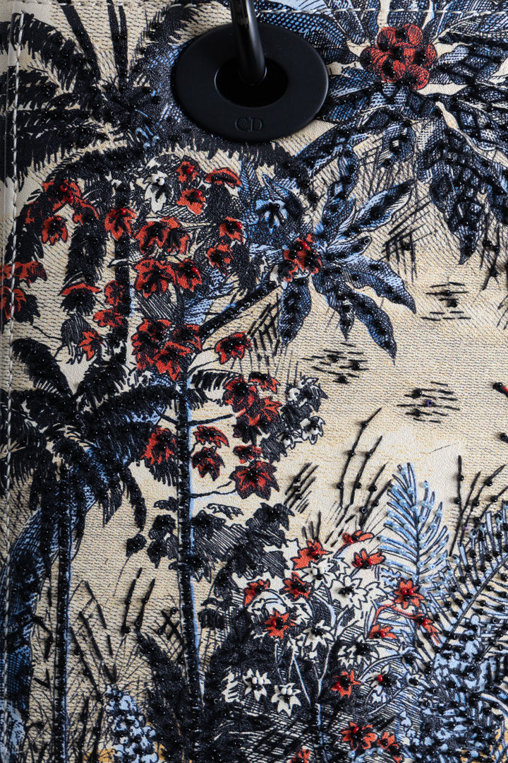 CHRISTIAN DIOR Toile de Jouy Tropicalia Lady Dior Bag Medium Multicolor