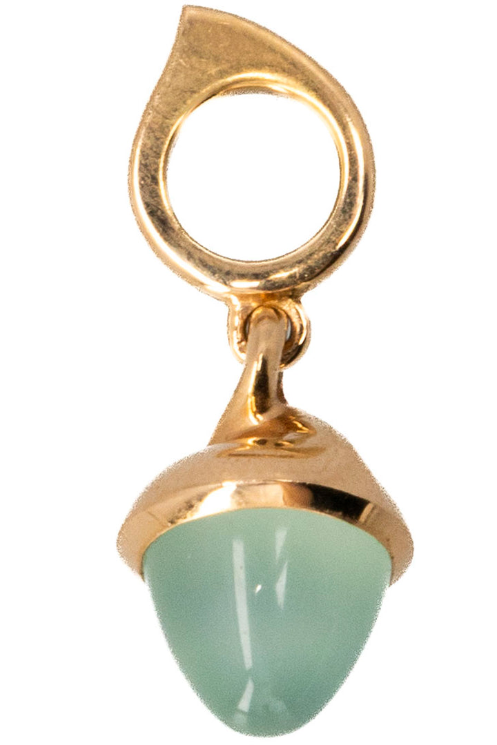 TAMARA COMOLLI Mikado Flamenco Pendant 18K Rose Gold Aqua Chalcedony