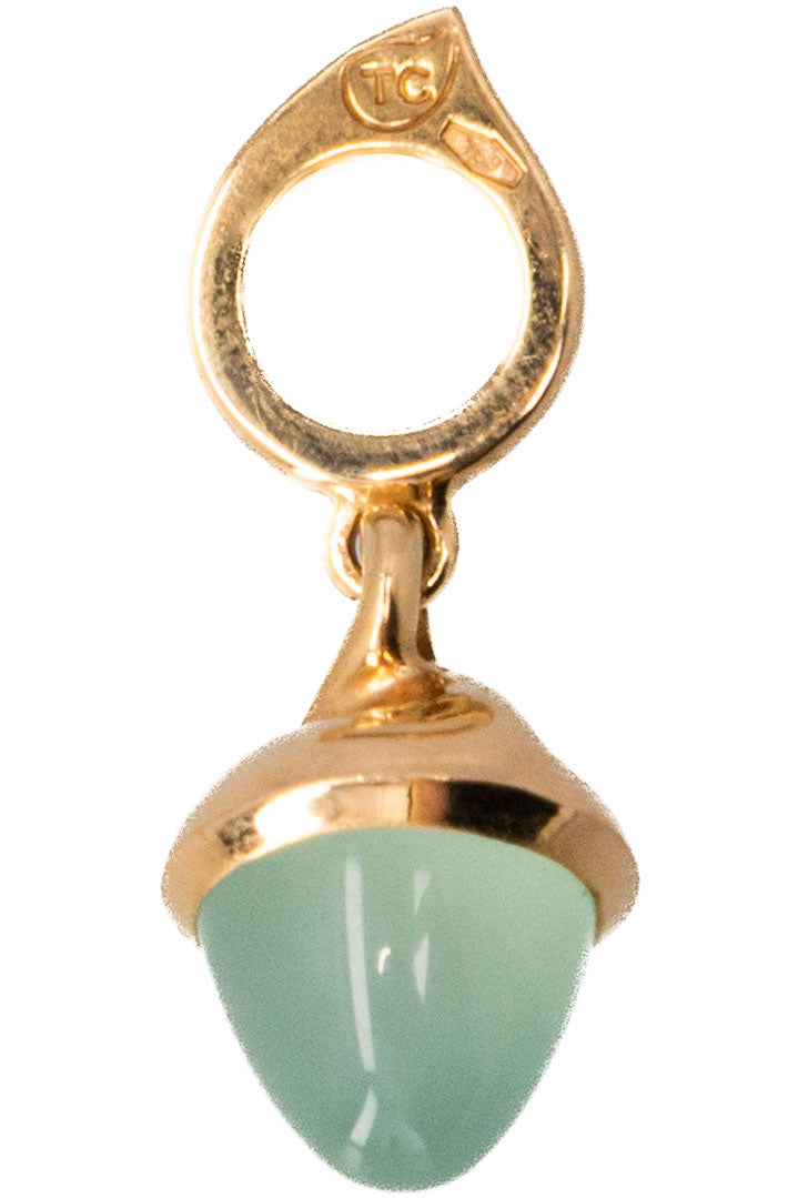 TAMARA COMOLLI Mikado Flamenco Pendant 18K Rose Gold Aqua Chalcedony