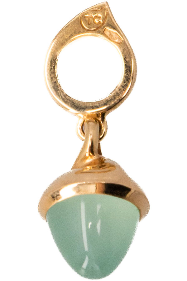 TAMARA COMOLLI Mikado Flamenco Pendant 18K Rose Gold Aqua Chalcedony