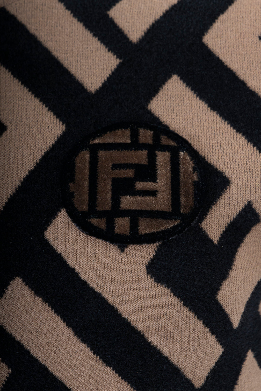 Chemise FENDI Zucca imprimée en maille marron