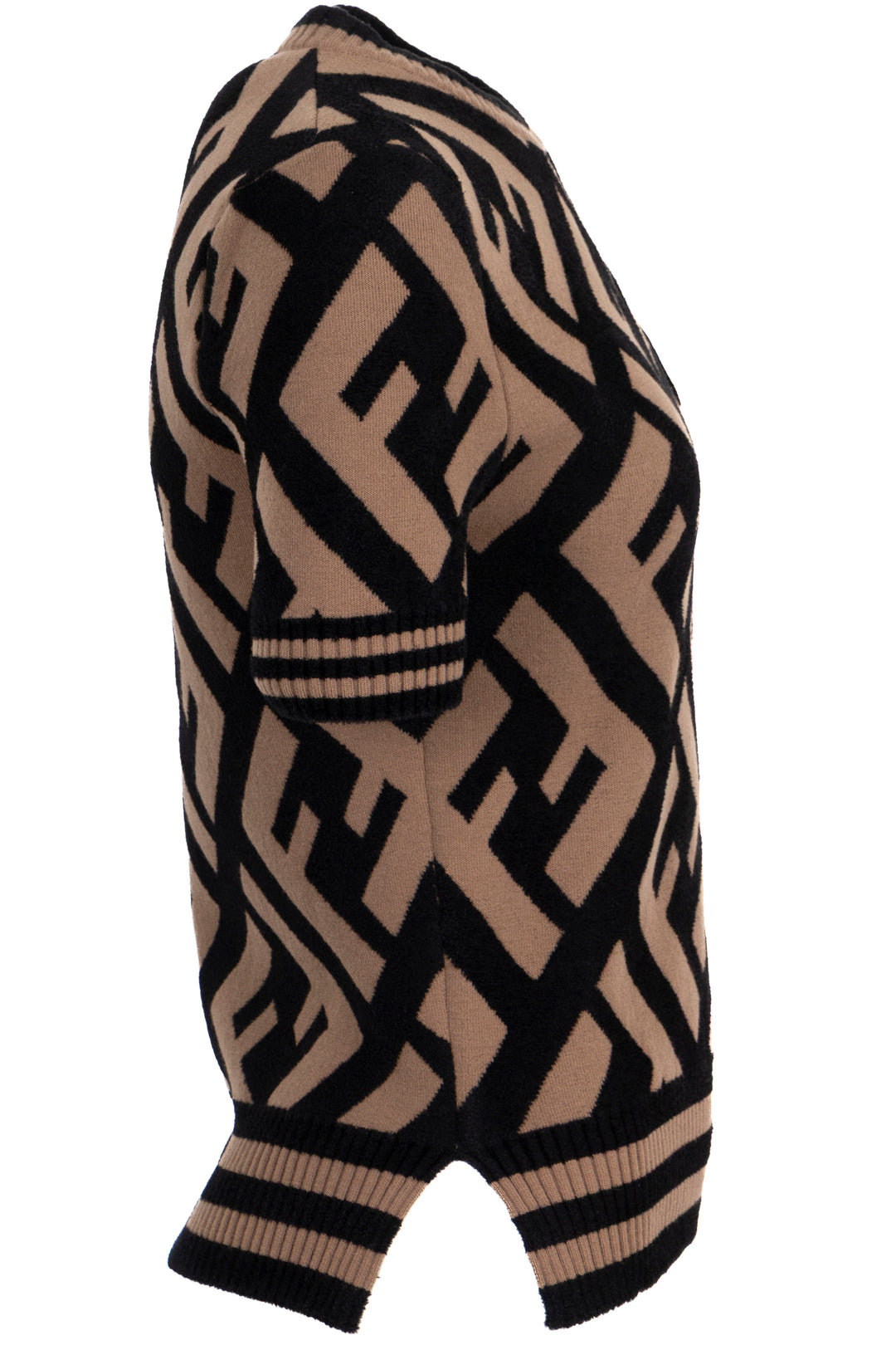 Chemise FENDI Zucca imprimée en maille marron