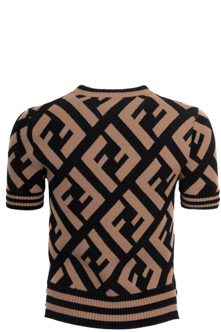 Chemise FENDI Zucca imprimée en maille marron