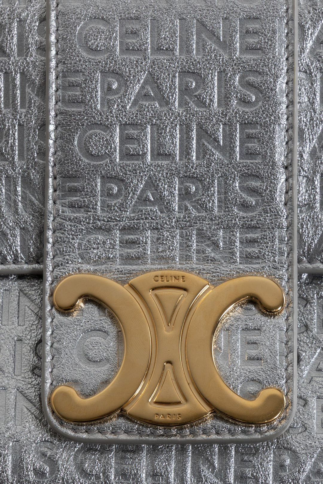 CELINE Victoire Crossbody Bag Silver