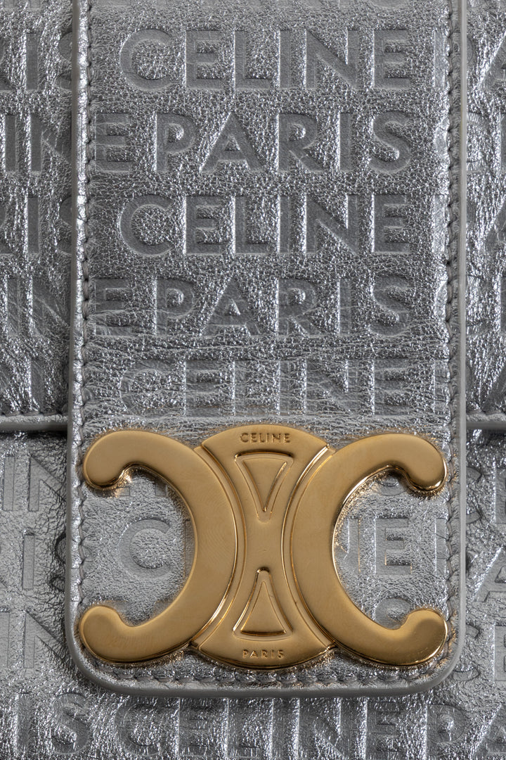 CELINE Victoire Crossbody Bag Silver