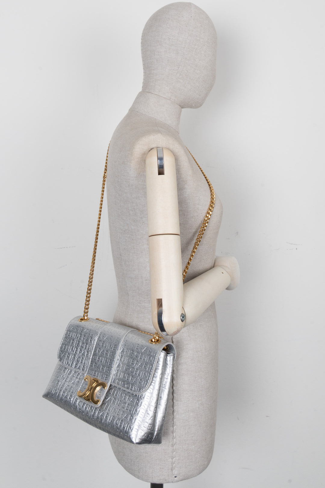 CELINE Victoire Crossbody Bag Silver