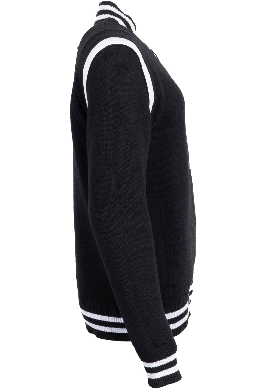GIVENCHY Logo Veste universitaire Laine Noir Blanc
