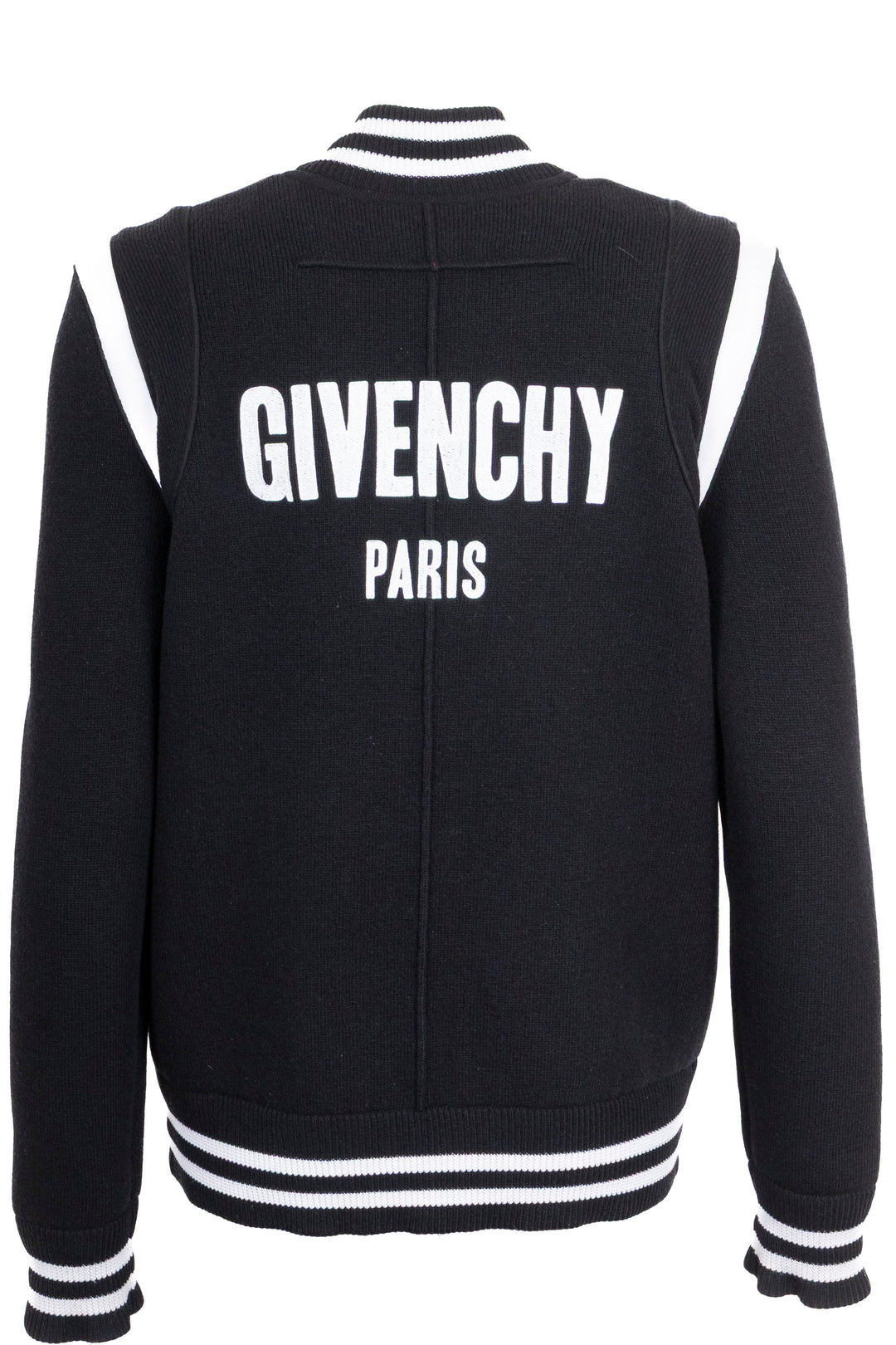 GIVENCHY Logo Veste universitaire Laine Noir Blanc