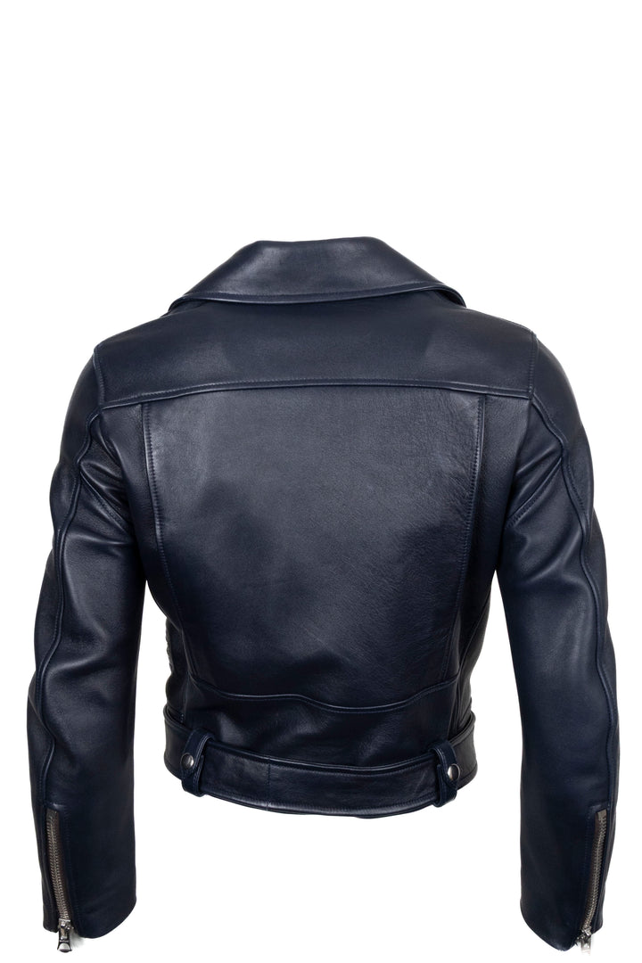 ACNE STUDIOS Biker Jacket Leather Blue