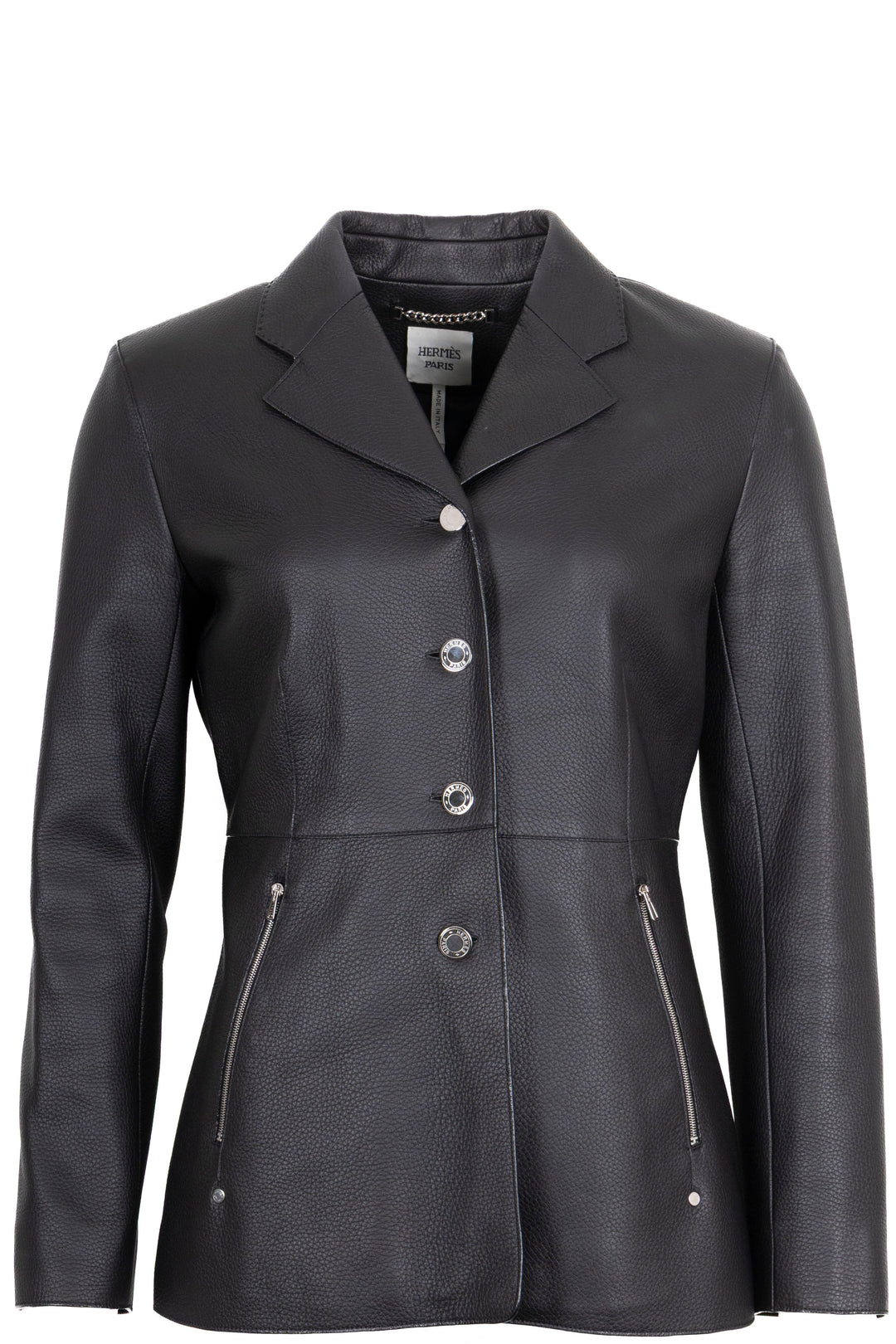 Veste en cuir de cerf noir Hermès Équestre Malaysia