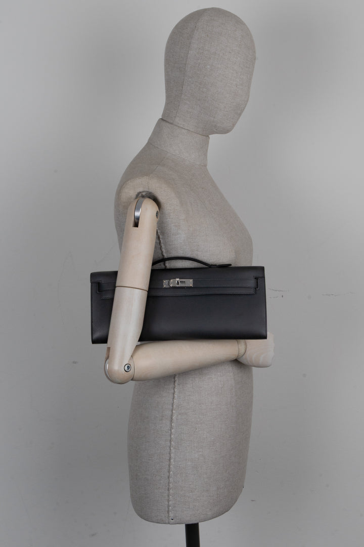 HERMÈS Kelly Cut Swift Noir Palladium
