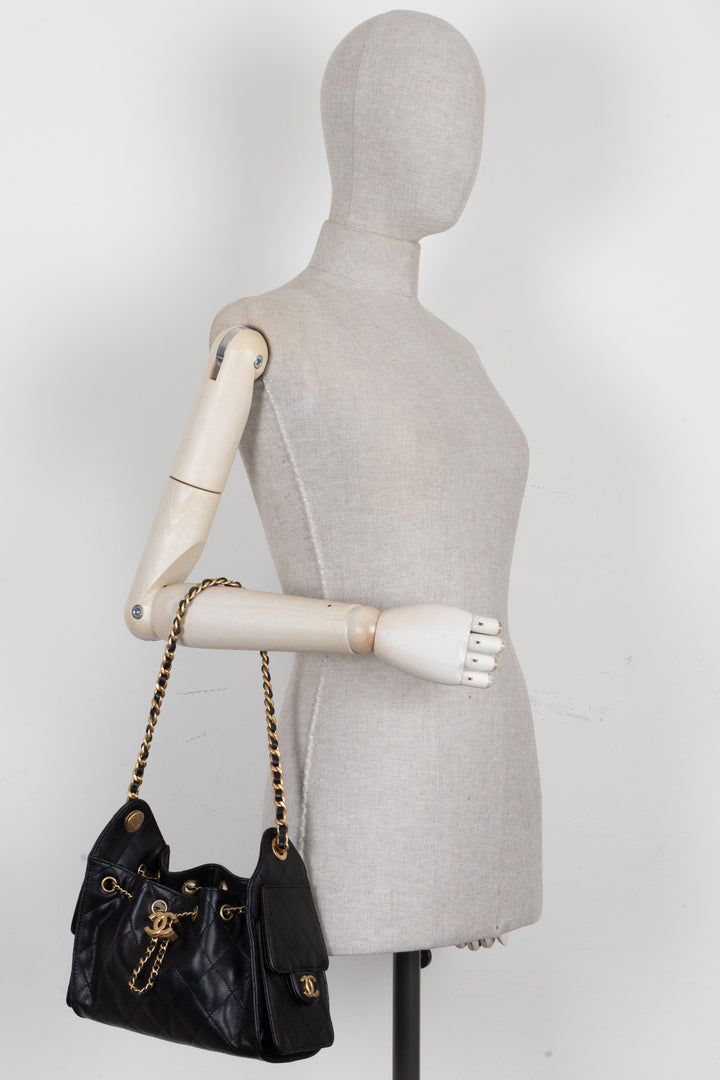 CHANEL Mini 25 Caviar Black