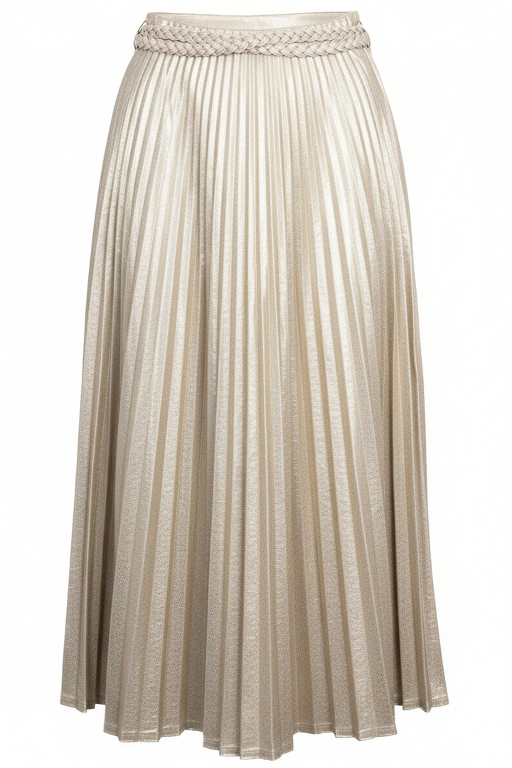 CHRISTIAN DIOR Pleated Skirt Gold