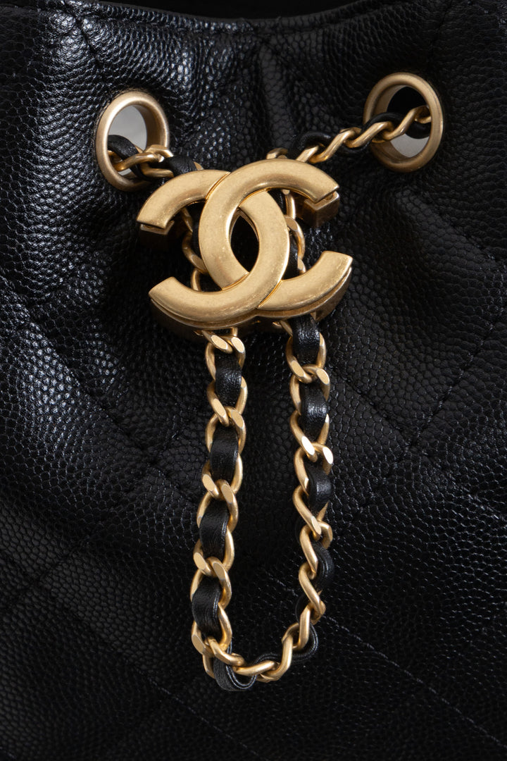 CHANEL Mini 25 Caviar Black