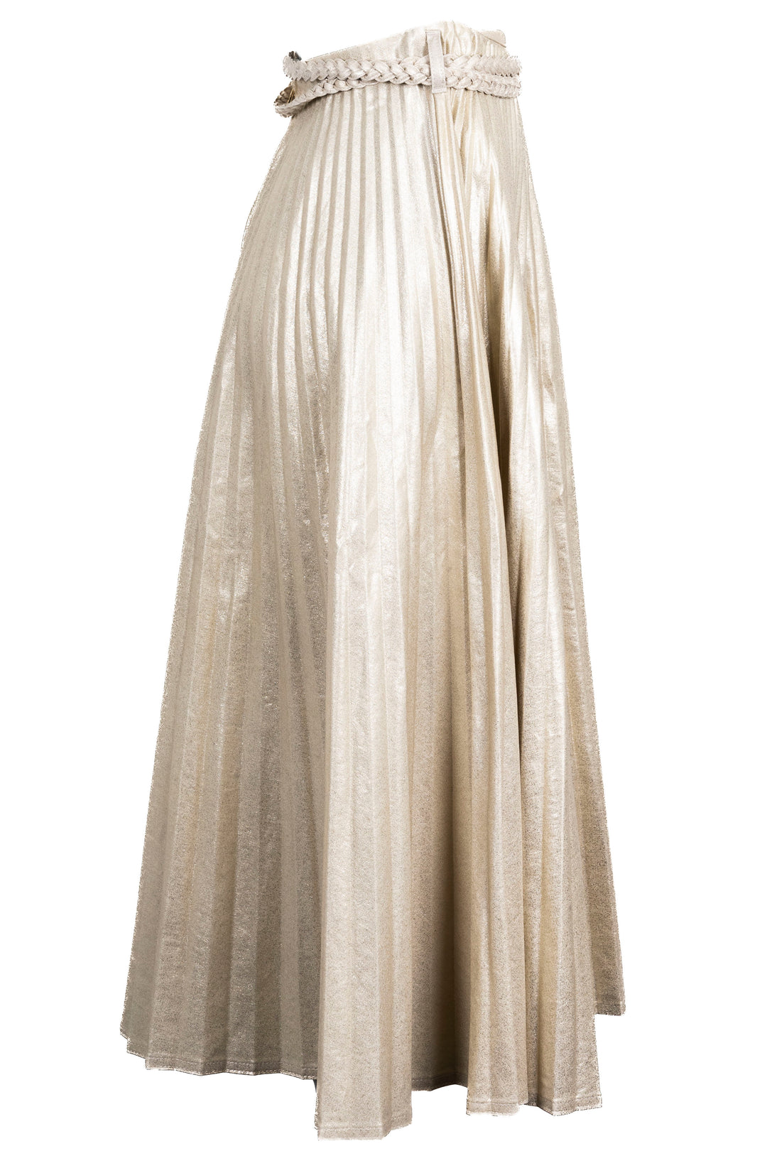 CHRISTIAN DIOR Pleated Skirt Gold