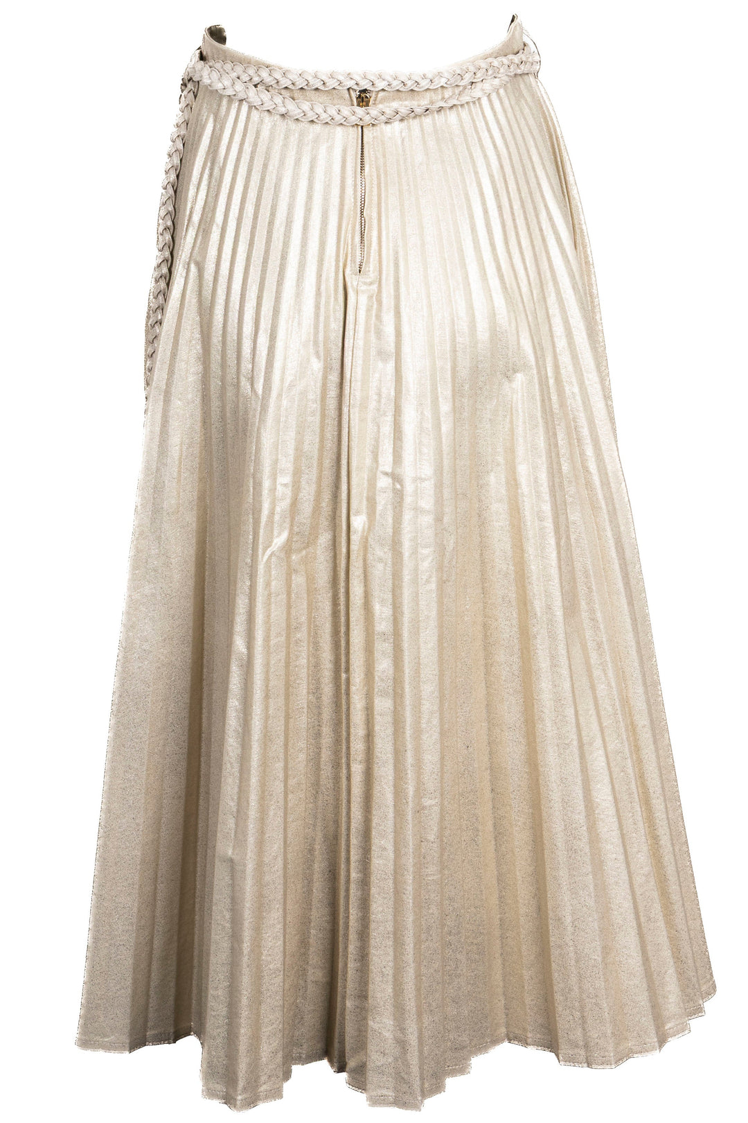 CHRISTIAN DIOR Pleated Skirt Gold