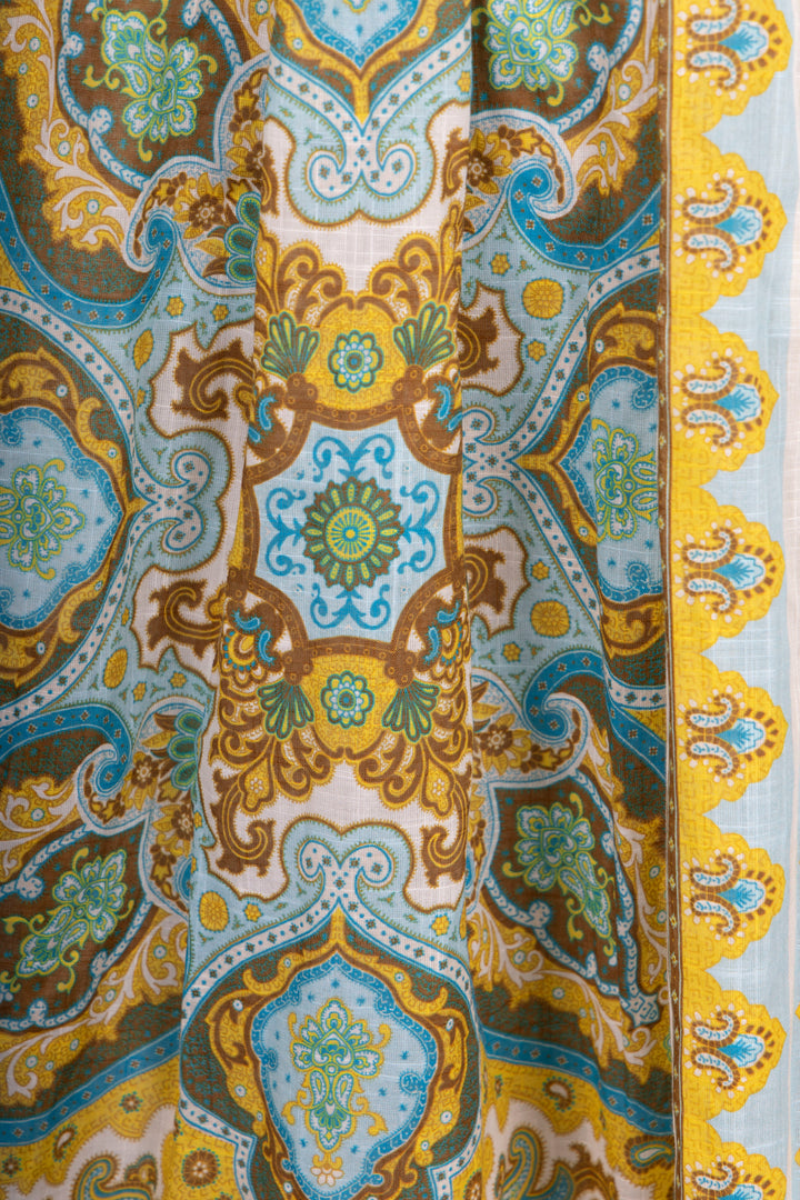 ZIMMERMANN Paisley Print Dress Cotton Blue