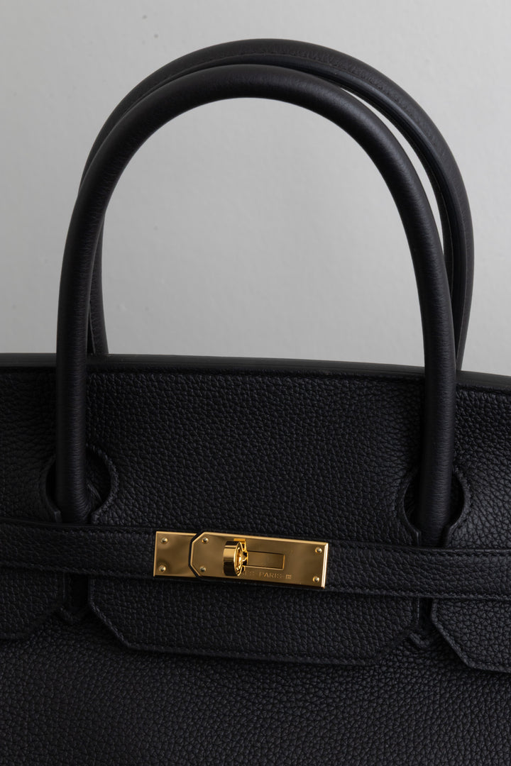 HERMÈS Birkin 40 Retourne Togo Noir