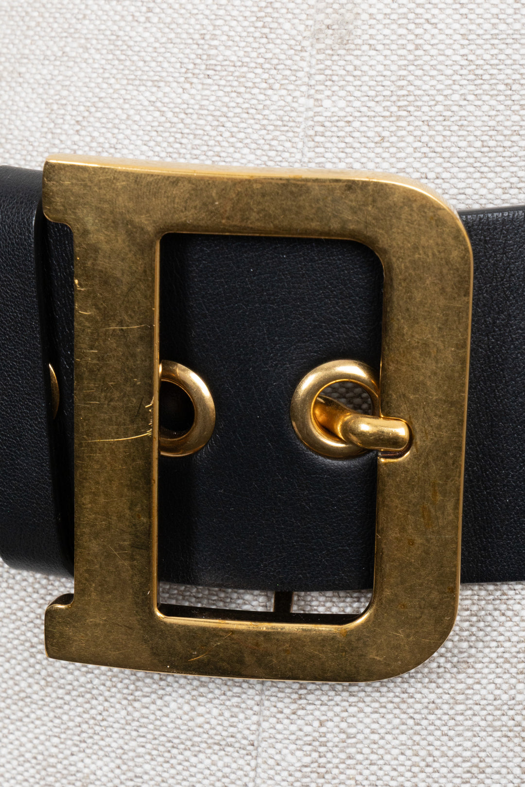 CHRISTIAN DIOR Diorquake Belt Leather Black