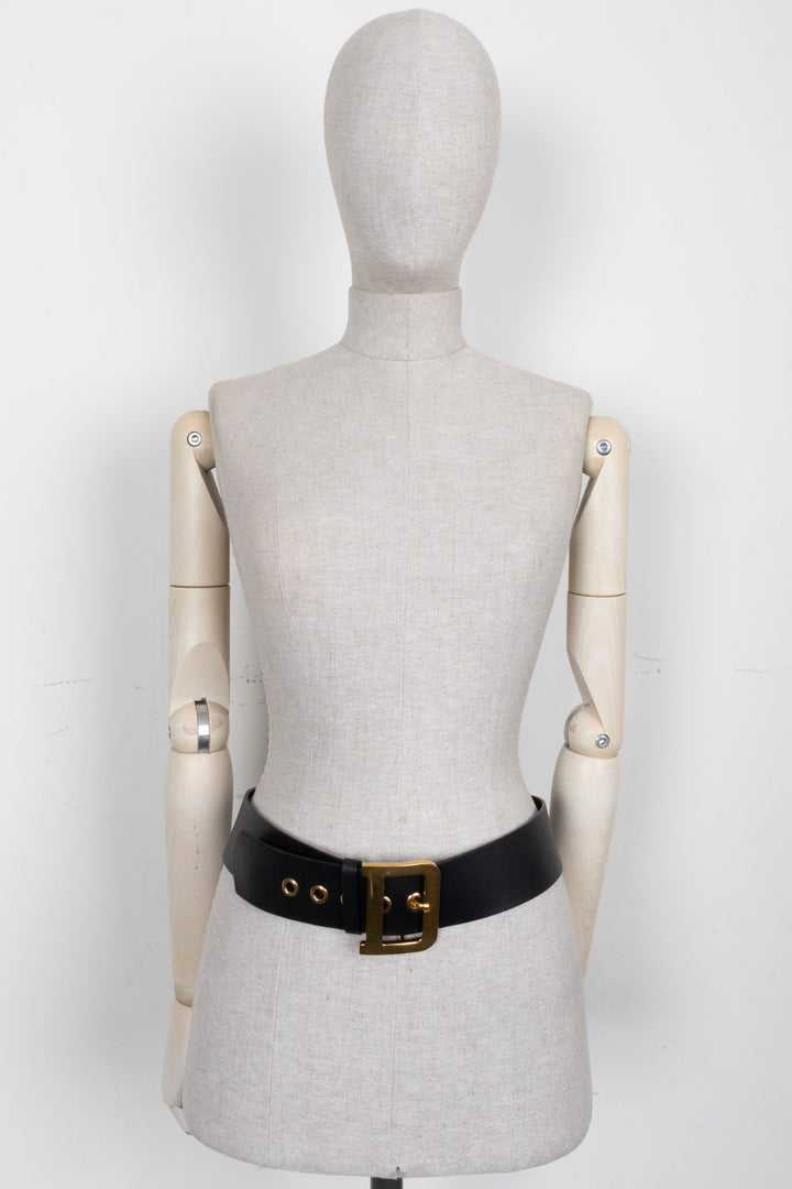 CHRISTIAN DIOR Diorquake Belt Leather Black