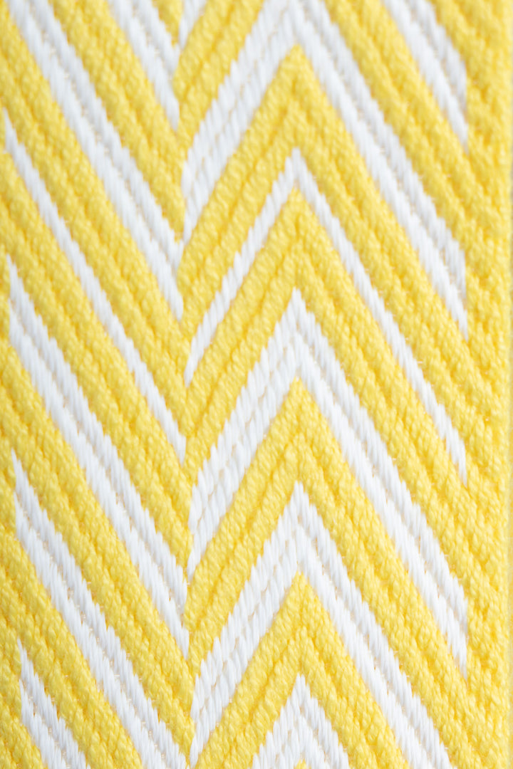 HERMÈS Sangle Zigzag 50 mm Strap Yellow White