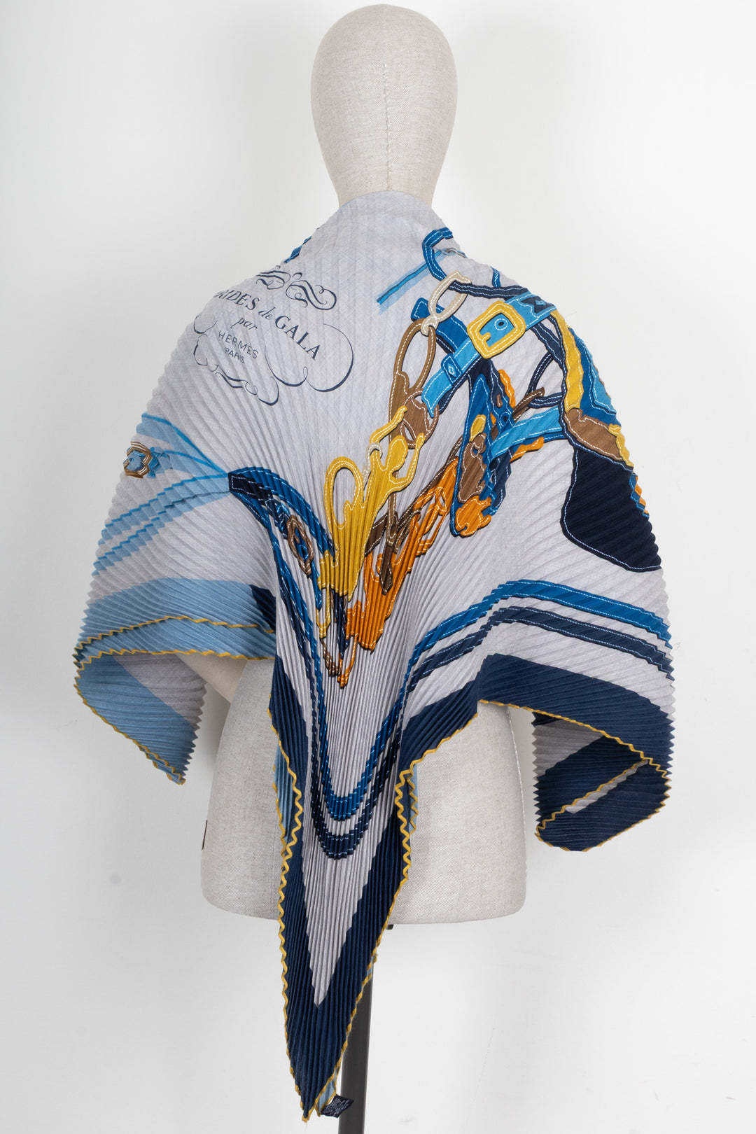 HERMÈS Brides de Gala Plisée 140 Scarf Cashmere Silk