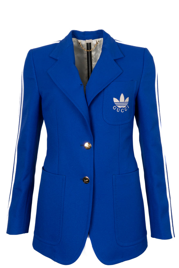 Veste blazer zippée bleue GUCCI x Adidas