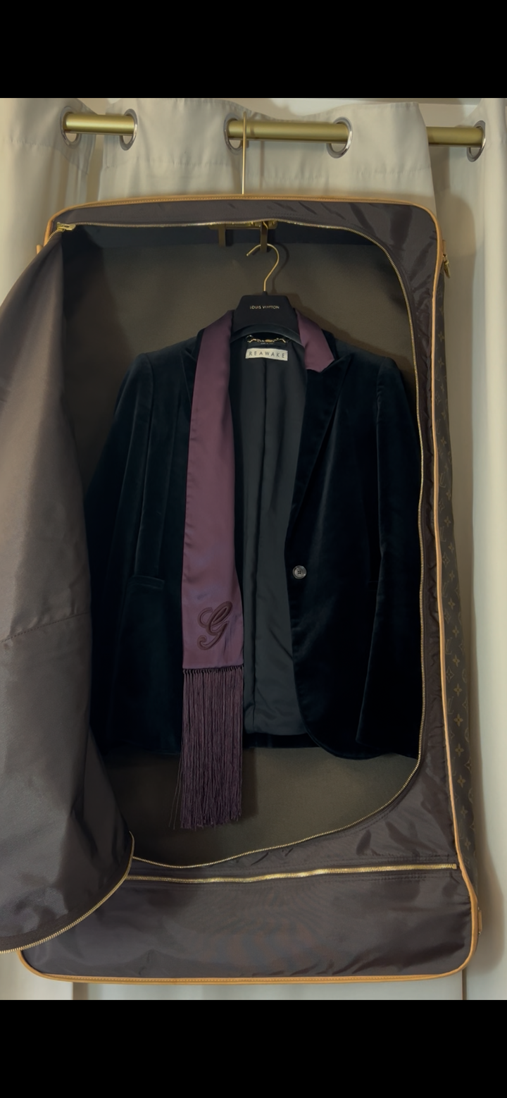 LOUIS VUITTON Garment Travel Bag MNG Canvas
