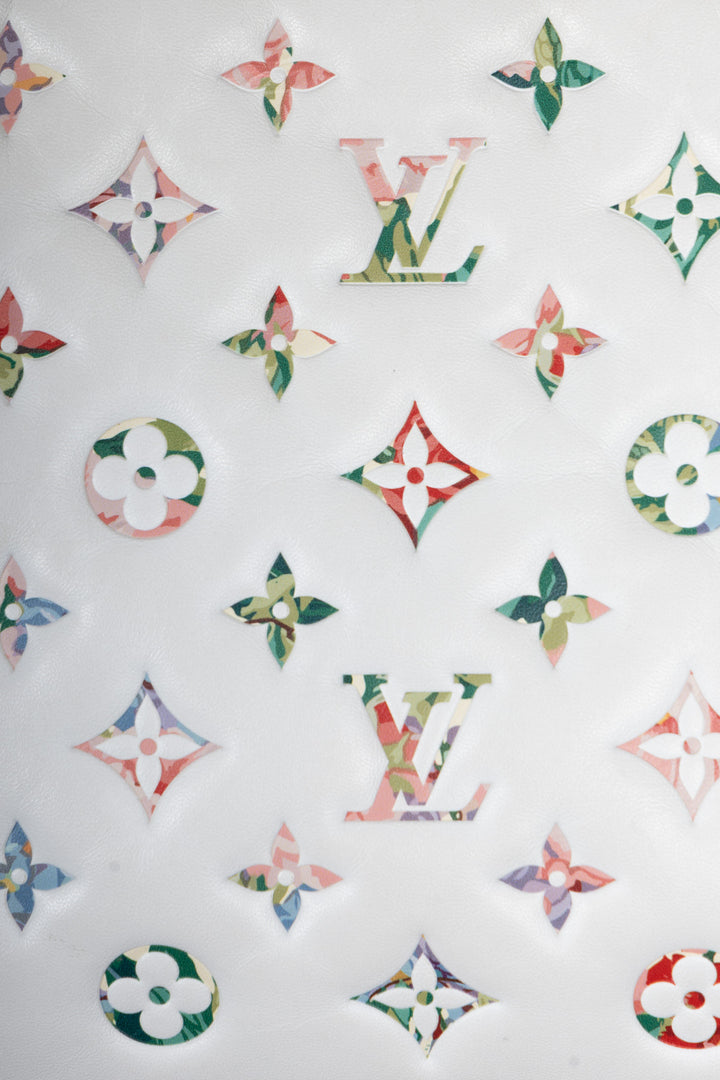 LOUIS VUITTON Garden Coussin PM Leather White Multicolor