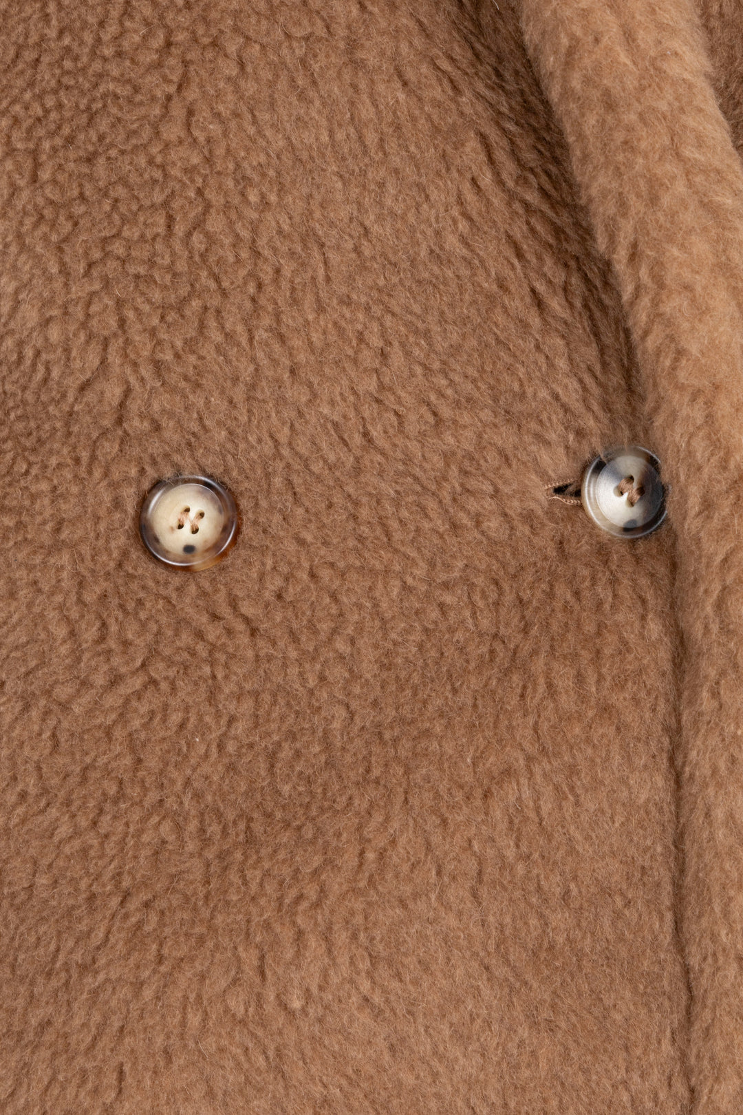 MAX MARA Espero Cropped Teddy Jacket Camel Brown