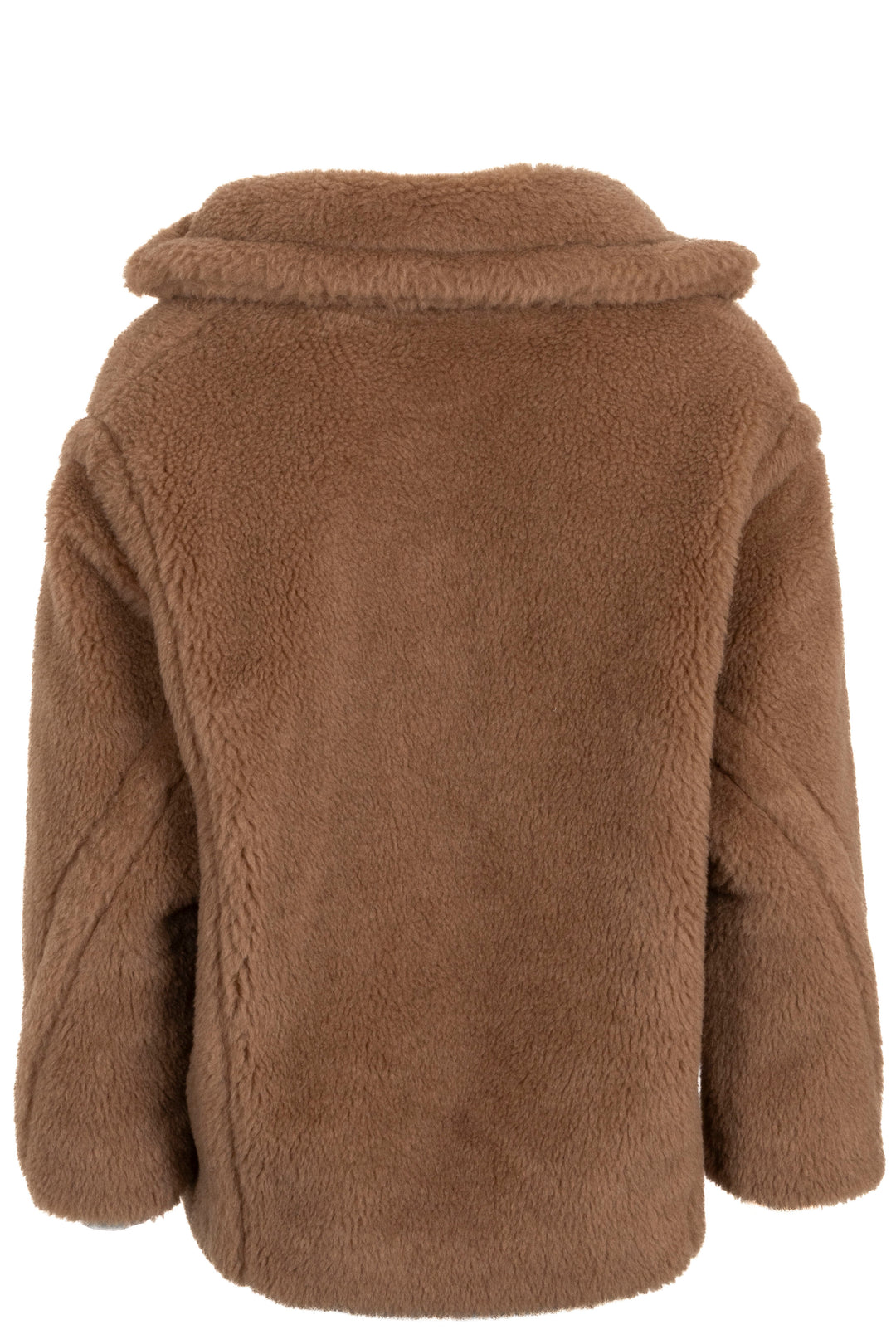 MAX MARA Espero Cropped Teddy Jacket Camel Brown