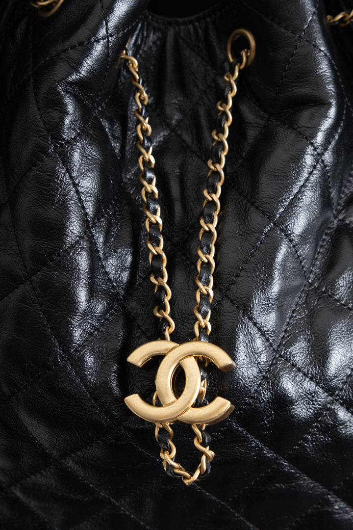 CHANEL 25 Small Calfskin Black