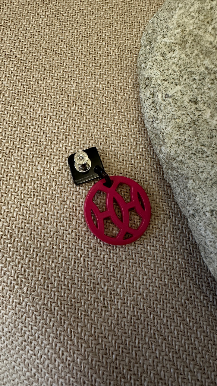 HERMÈS Hava Earrings Lacque Wood Pink