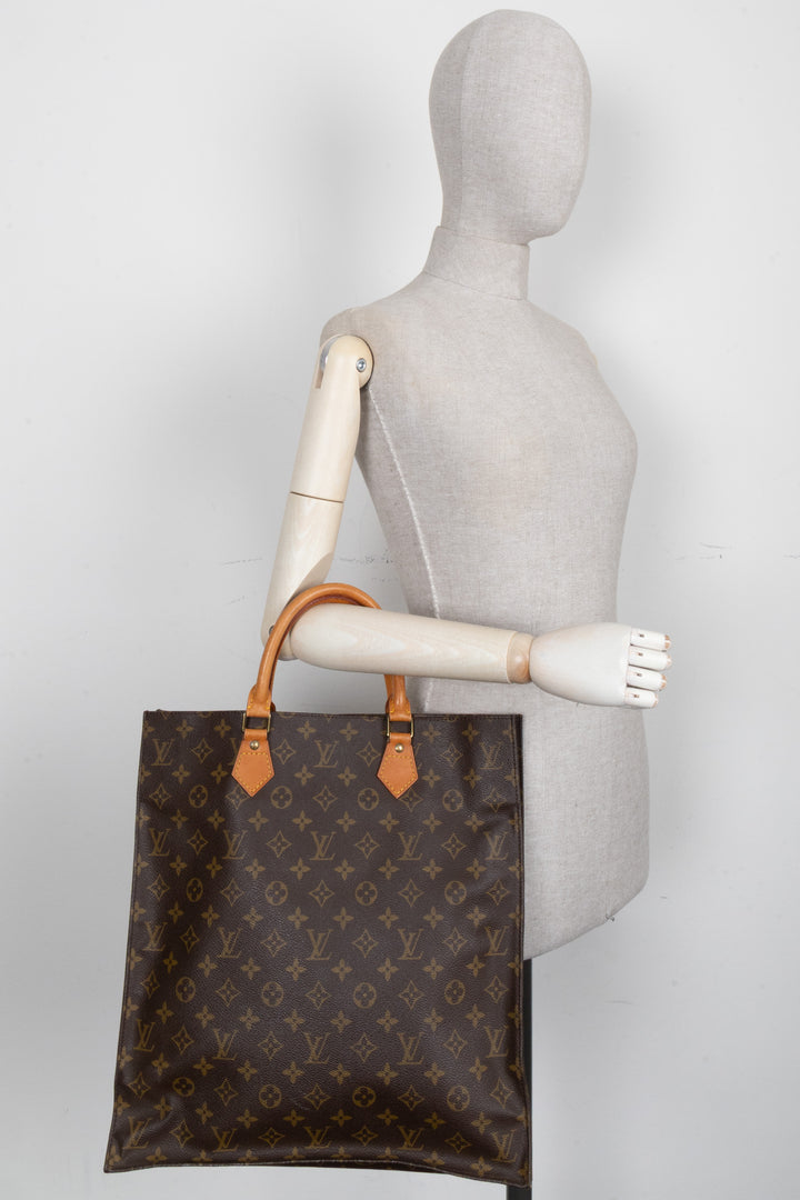 LOUIS VUITTON Sac Plat Tote Bag MNG Canvas