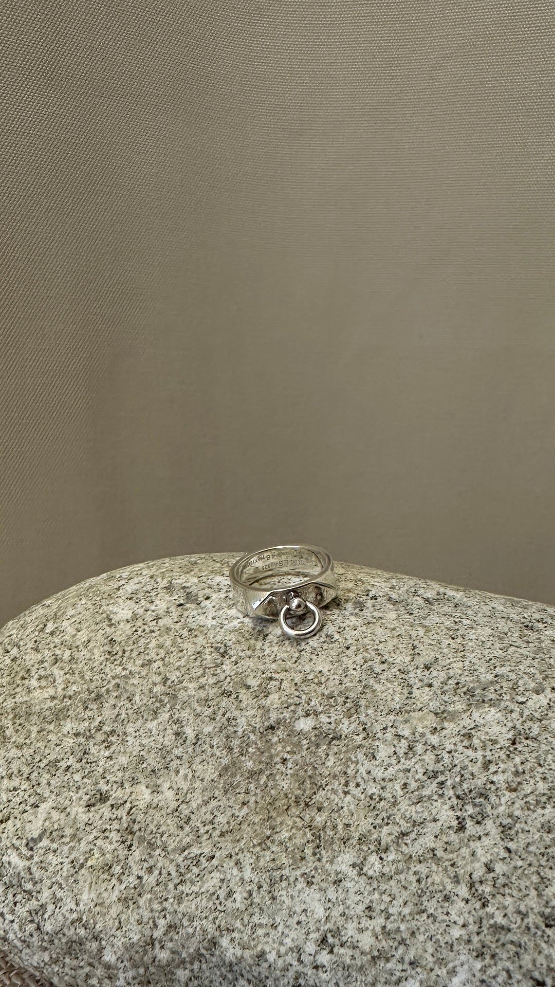 HERMÈS Collier de Chien Ring Silver