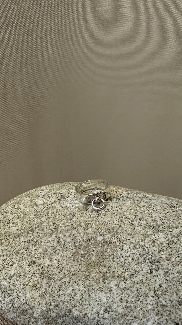 HERMÈS Collier de Chien Ring Silver