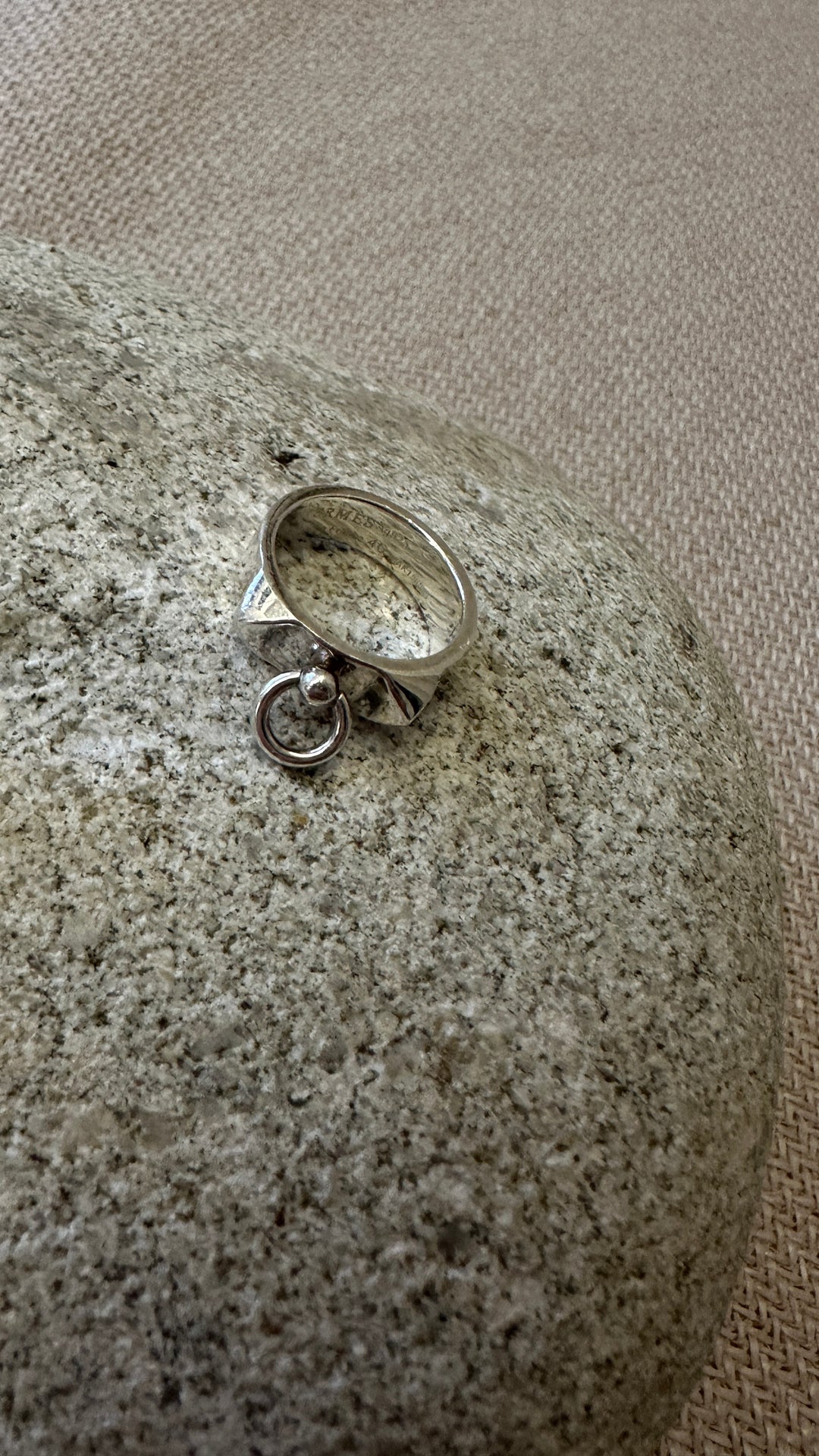 HERMÈS Collier de Chien Ring Silver