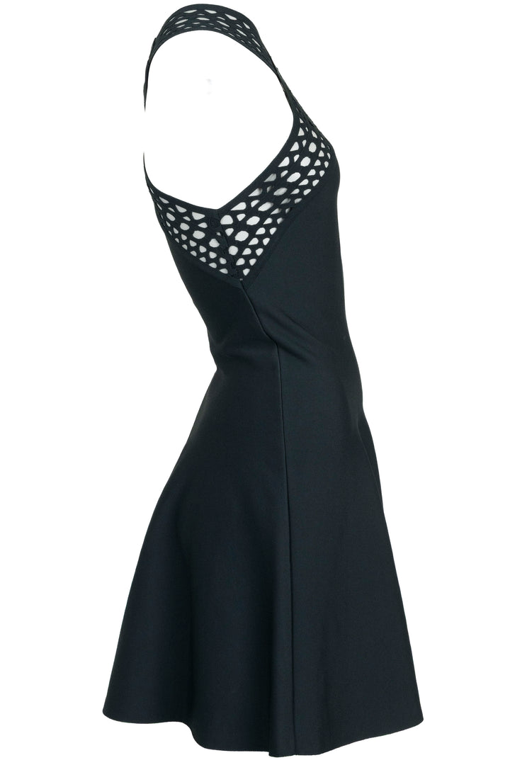ALAÏA Vienne Crossover Mini Dress Green