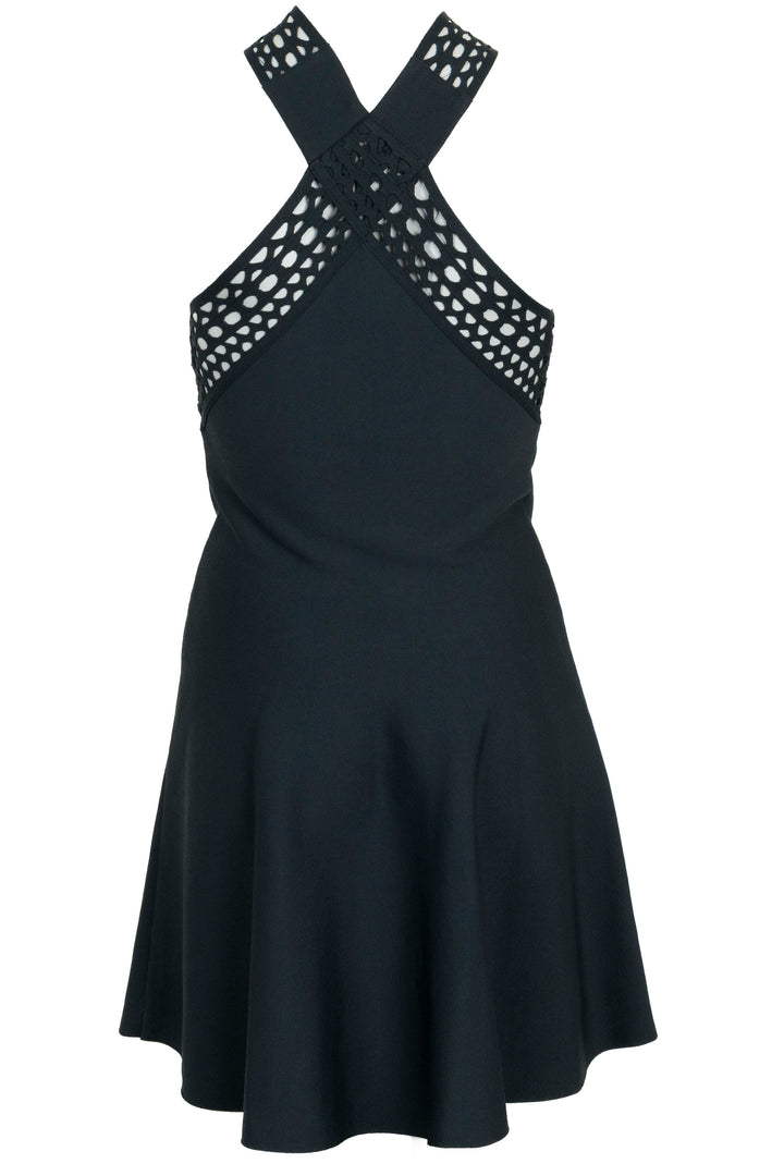 ALAÏA Vienne Crossover Mini Dress Green