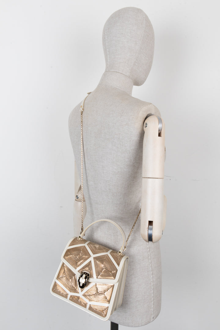 BVLGARI Serpenti Forever Bag Million Chain Motif Gold