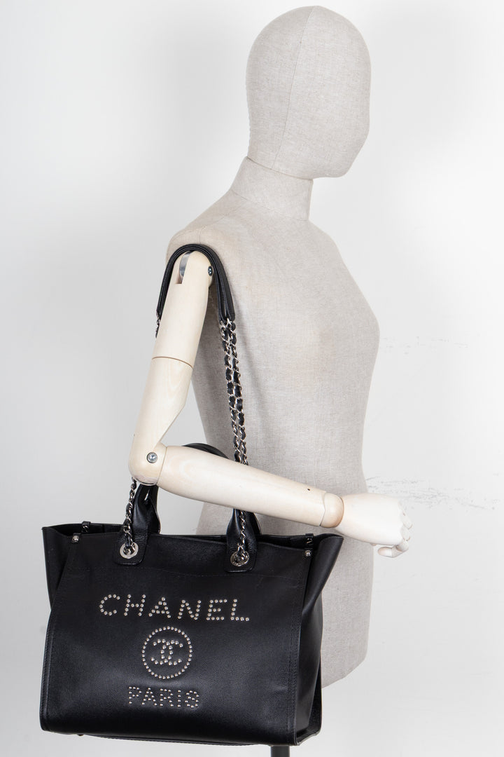 CHANEL Deauville Bag Caviar Black