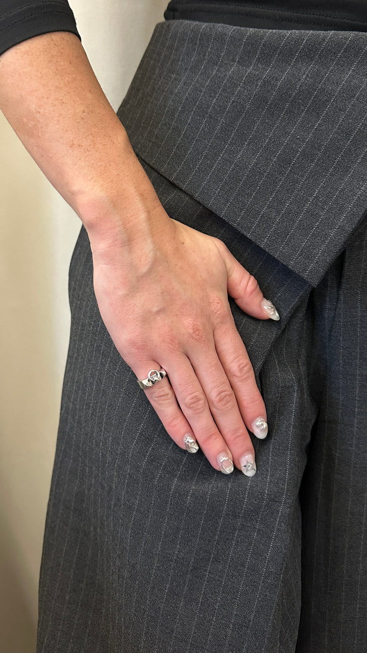 HERMÈS Collier de Chien Ring Silver