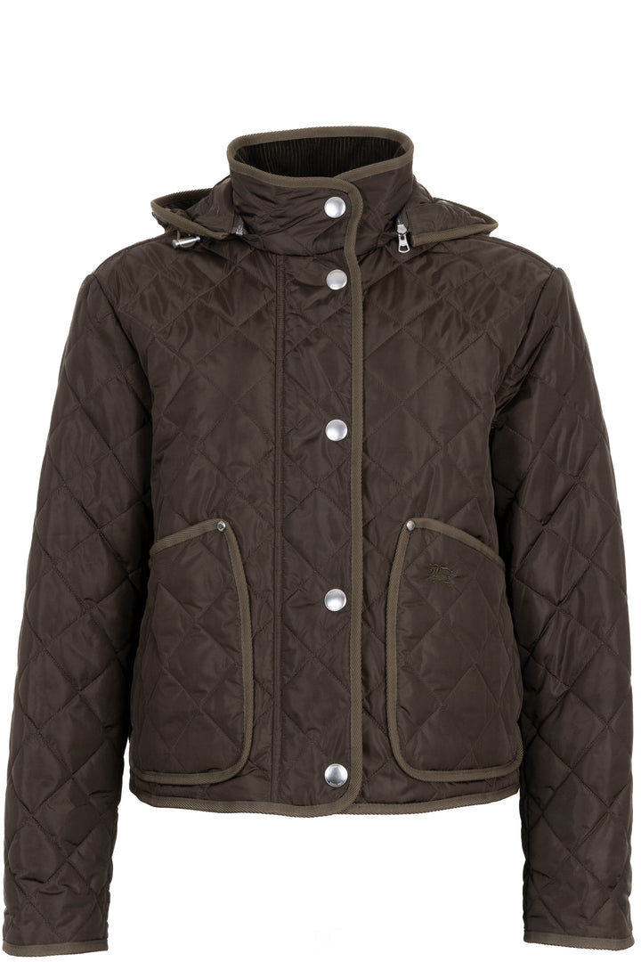 BURBERRY Floriston Cropped Quilted Jacket Green