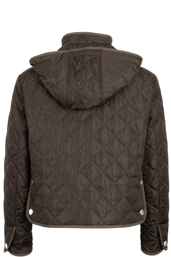 BURBERRY Floriston Cropped Quilted Jacket Green